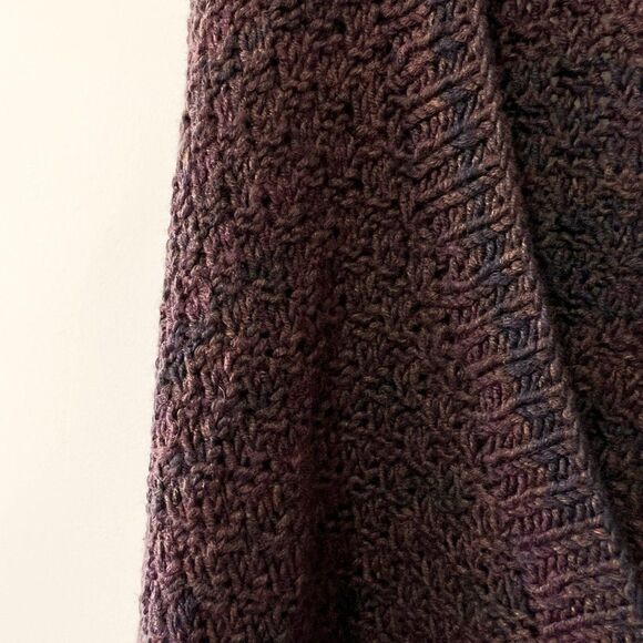 10 Crosby Derek Lam Burgundy Wool Blend Oversized V Neck Button Up Cardigan - Picture 3 of 9